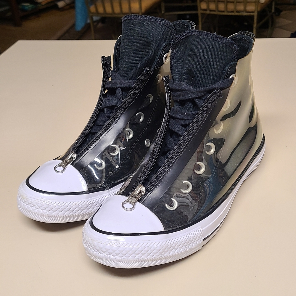 Rare See Thru Converse CTAS Shroud Translucent hi top sneakers size 7